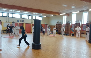 Beaucoup d'élèves, 2 équipes, et c'est parti pour la compétition.